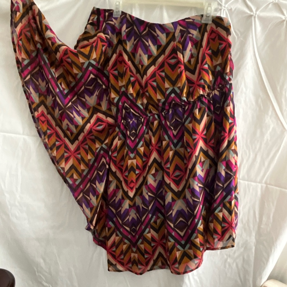 AUW Women’s Multicolor one shoulder sleeve Dress